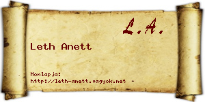 Leth Anett névjegykártya